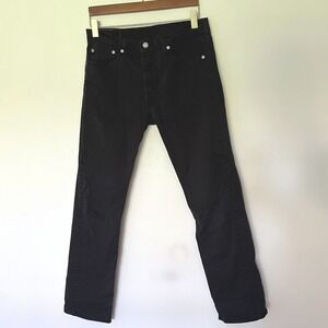 Levis 513 Slim Straight Jeans Mens 32x32 Black Denim Pants